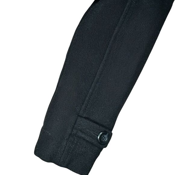 OLD NAVY Boys Hooded Black Wool Blend Toggle Zip Coat Size XS - Picture 5 of 6